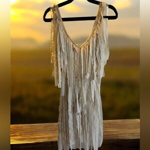 Bohemian Fringe Dress (Size S) - One of a Kind